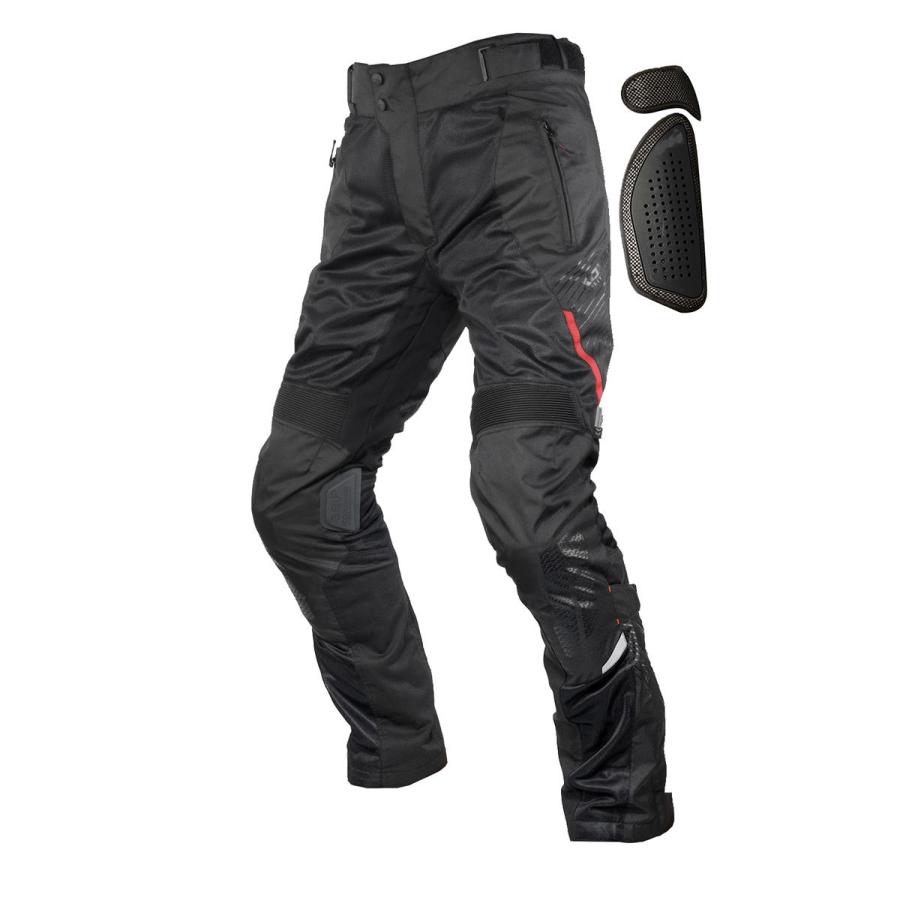 KOMINEブラックナイロンモーターサイクルパンツ バイカーパンツ4XLサイズ コミネ（Komine） バイク用 パンツ Pants PK-745 フルアーマード