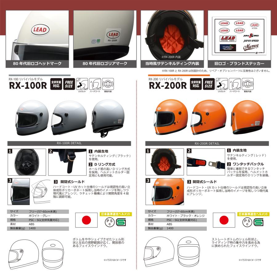 リード工業 (LEAD) バイクヘルメット フルフェイス RX-200R ホワイト フリーサイズ (57-60cm未満)｜moto-zoa｜05