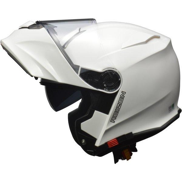 リード工業 (LEAD) バイク用 インナーシールド付き システムヘルメット REISEN (レイゼン) ホワイト Mサイズ (57-58cm未満)｜moto-zoa｜02