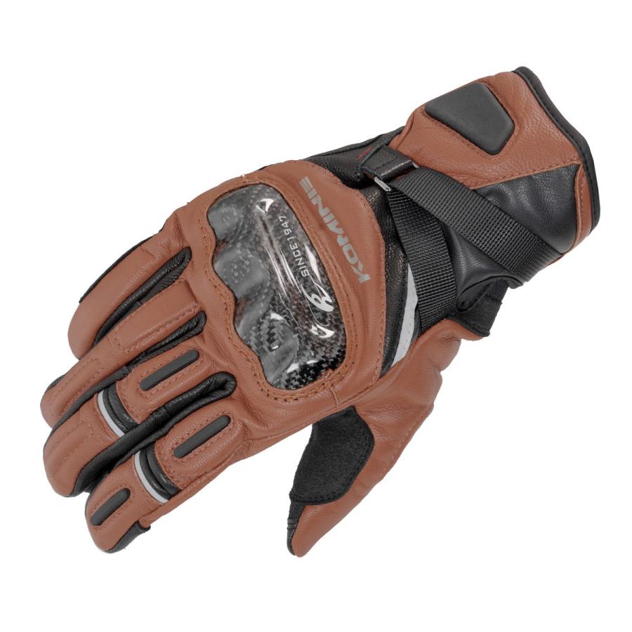 コミネ Komine バイクグローブ Gloves GK-844 プロテクトウインドプルーフレザーグローブHG ブラウン XLサイズ 06-844/BR/XL｜moto-zoa