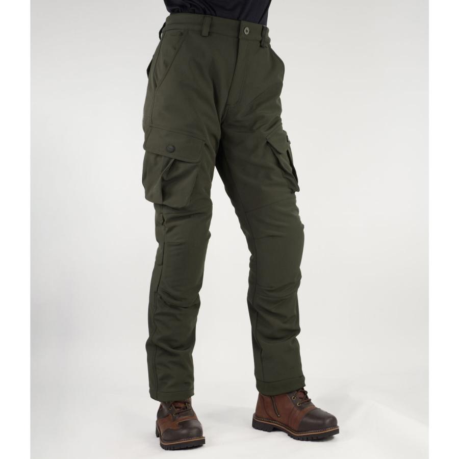 25日クーポン配布 コミネ Komine バイク用 パンツ Pants PK-926 プロテクトウインドプルーフウォームカーゴパンツ オリーブ Lサイズ 07-926/OL/L