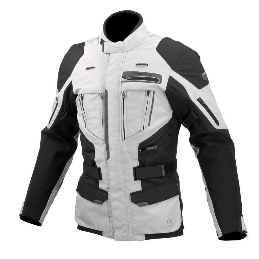 コミネ - Komine 自動二輪車用 上衣 Jacket JK-613 プロテクトフルイヤージャケット ともし火薄墨色/黒いこと M大きさ 07-613/L.GY/BK/M バイクウェア-ジャケット-バイク