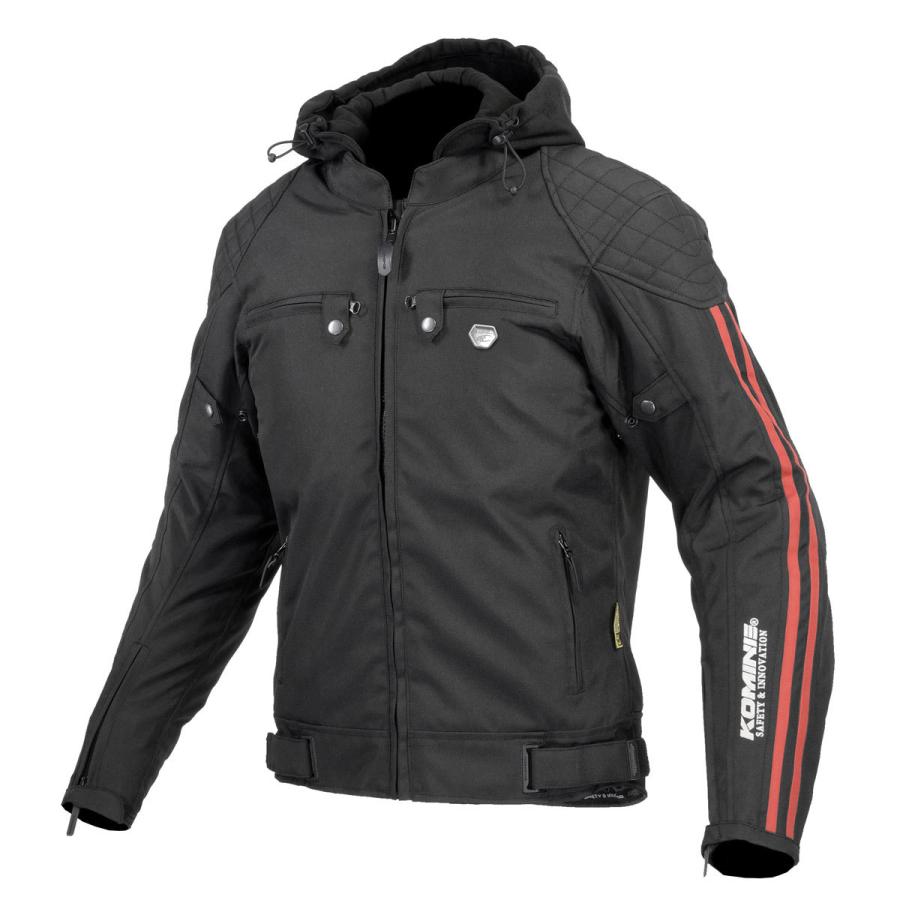 KOMINE JK-614 バイクジャケット M ブラック/レッド　秋冬用 コミネ（Komine） バイク用 ジャケット Jacket JK-614 プロテクト