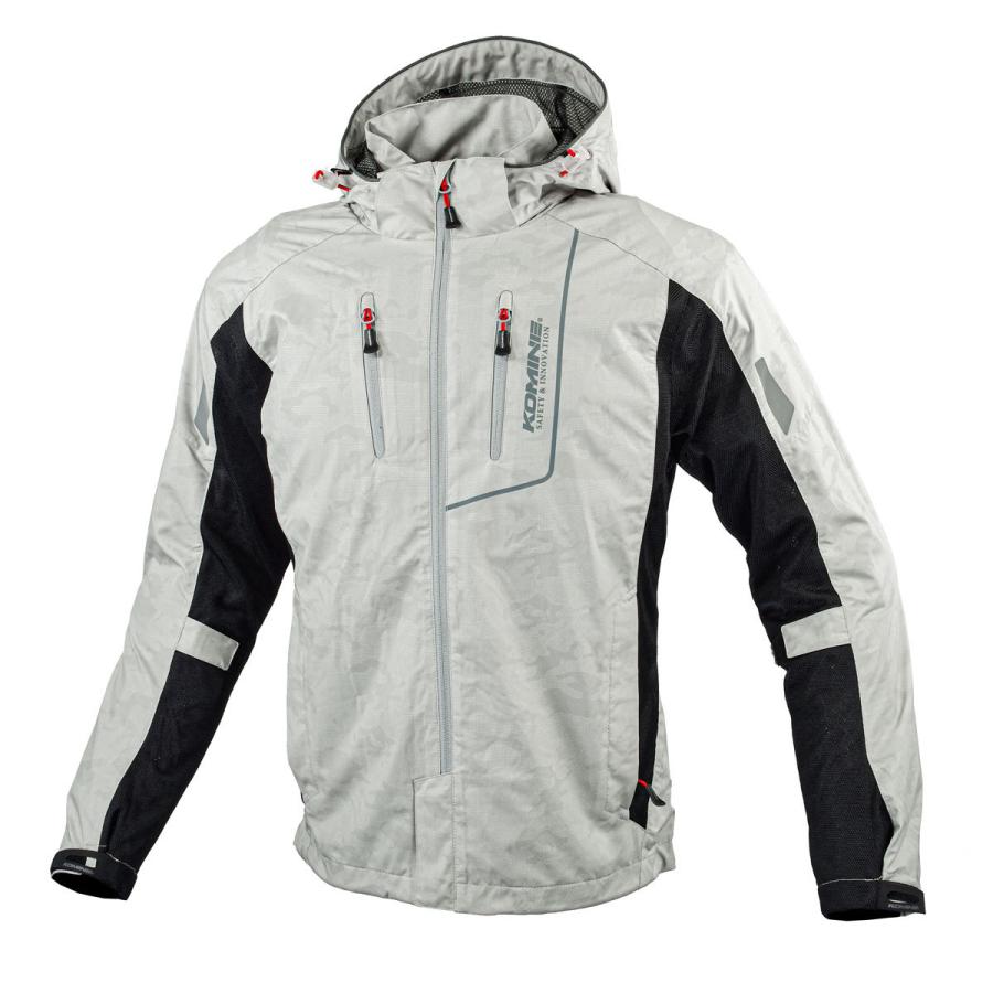 KOMINE JK-112 プロテクトメッシュパーカ シルバーカモ WL コミネ（Komine） バイク用 ジャケット Jacket JK-112 プロテクト