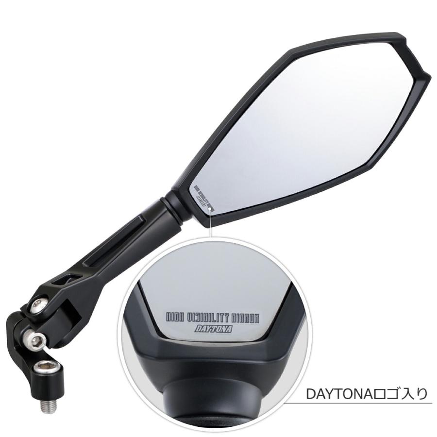 DAYTONA（デイトナ） バイク用 ハイビジミラー ローマウントミラー 右