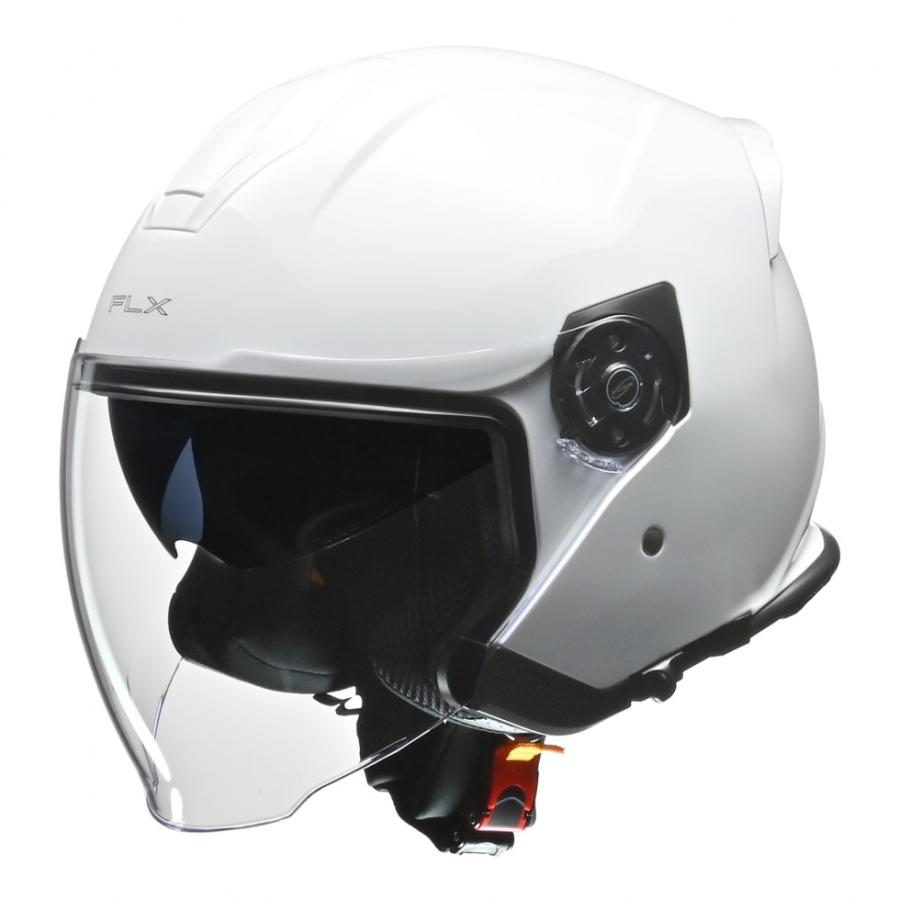 新品 LEADヘルメット FLX インナーバイザー付 白 Lサイズ リード工業 LEAD バイク用 インナーシールド付き ジェット ヘルメット