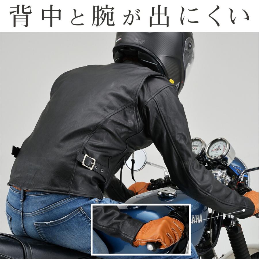 美品 デイトナ ライダースジャケット Lサイズ シングル 牛革 ブラック 黒 DAYTONA（デイトナ） バイク用 レザー ジャケット Lサイズ(メンズ