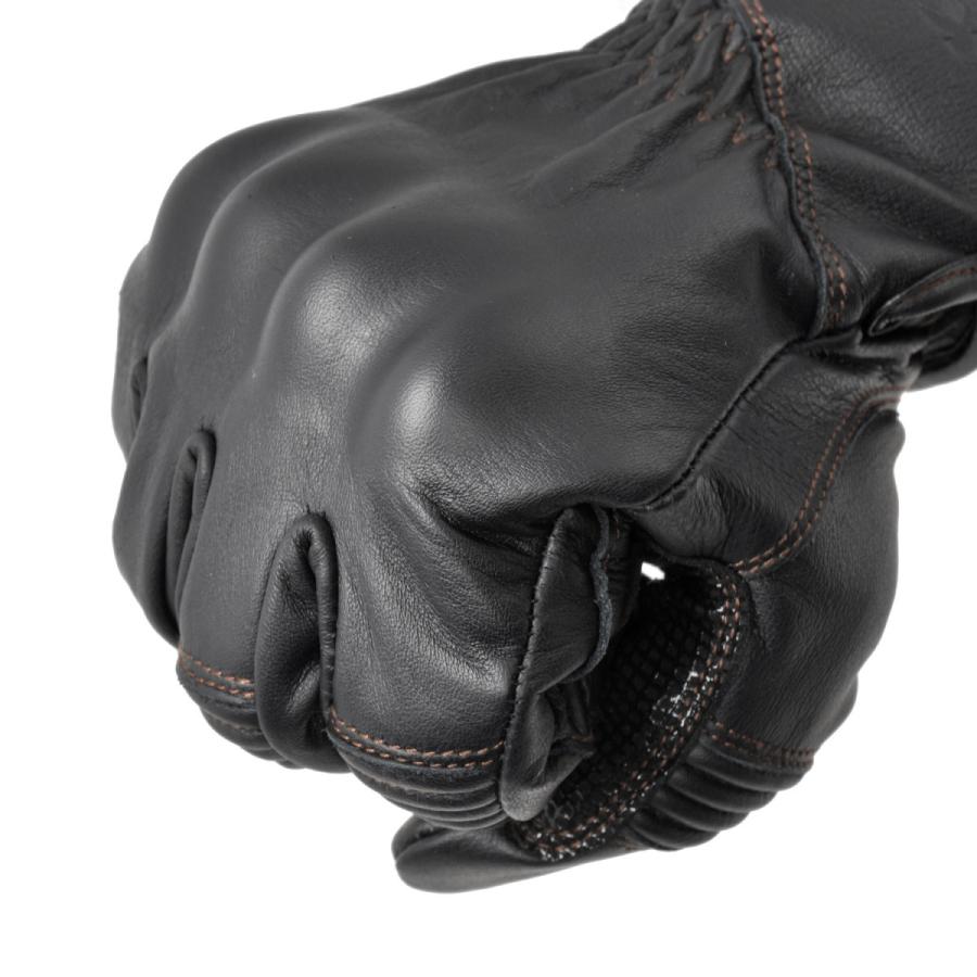 コミネ Komine バイクグローブ Gloves GK-848 プロテクトレザーウインターグローブ ブラウン Lサイズ 06-848/BR/Lの画像