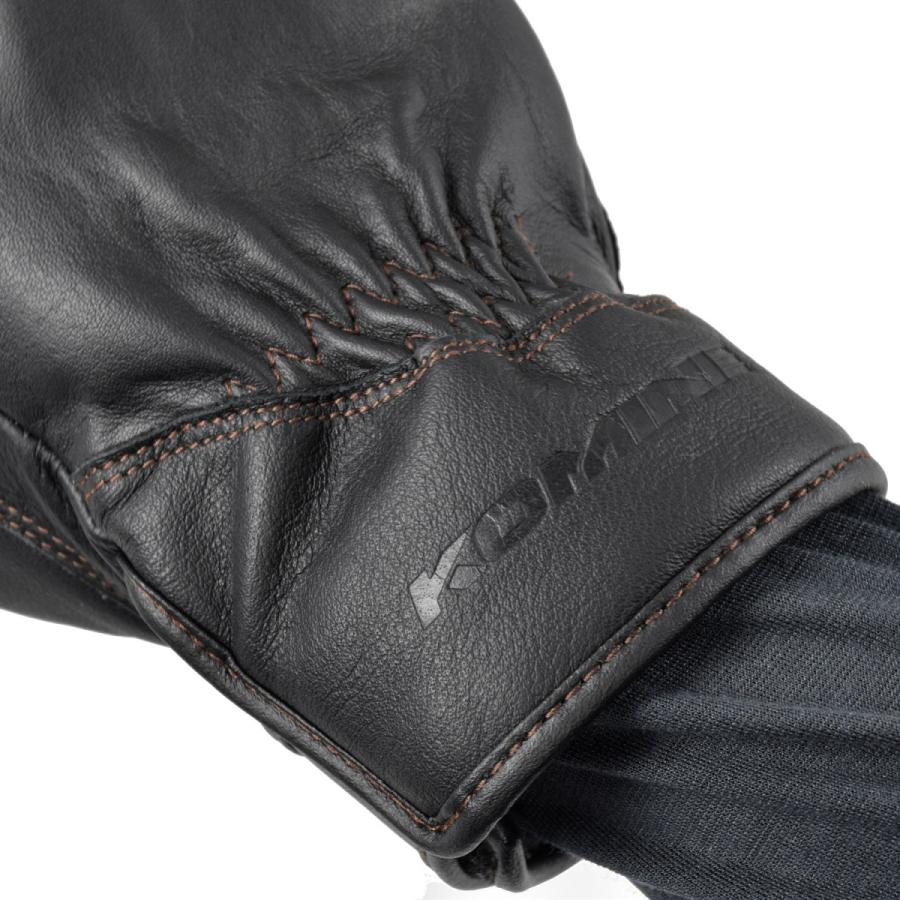 コミネ Komine バイクグローブ Gloves GK-848 プロテクトレザーウインターグローブ グラファイト XLサイズ 06-848/G.BK/XLの画像