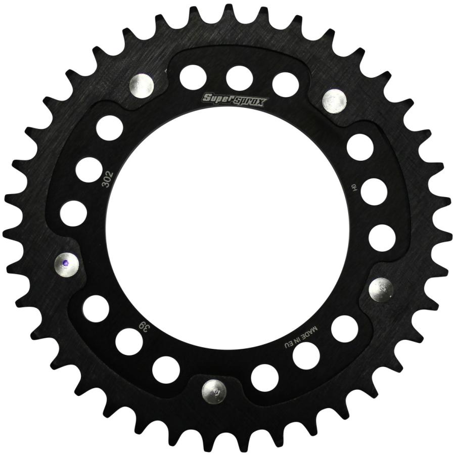 スーパースプロックス(Supersprox) バイク用 ドリブン スプロケット リア ステルス(STEALTH) アルミ&スチール 39T ブラック RST-302:39-BLK CB1100 10-13