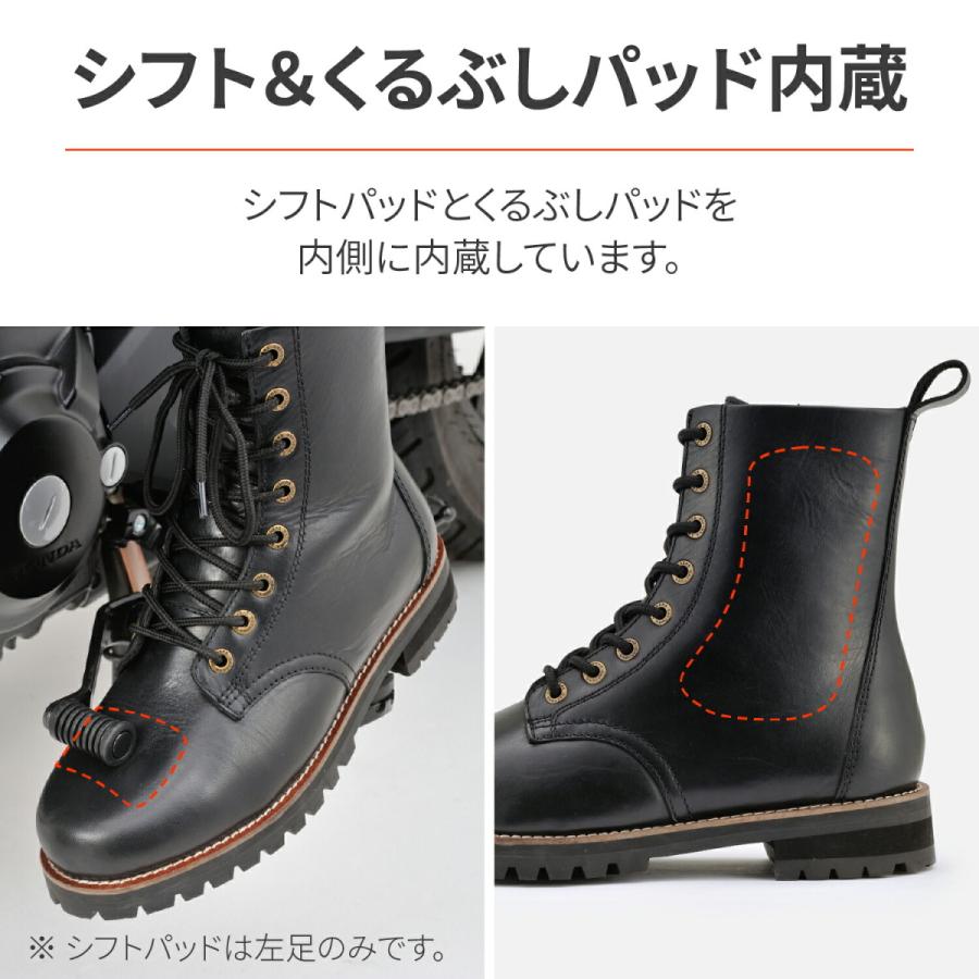 DAYTONA（デイトナ） バイク用 ミドルブーツ 25.0cm メンズ 本革 牛革