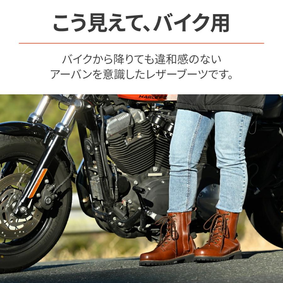 DAYTONA（デイトナ） バイク用 ミドルブーツ 24.5cm レディース 本革