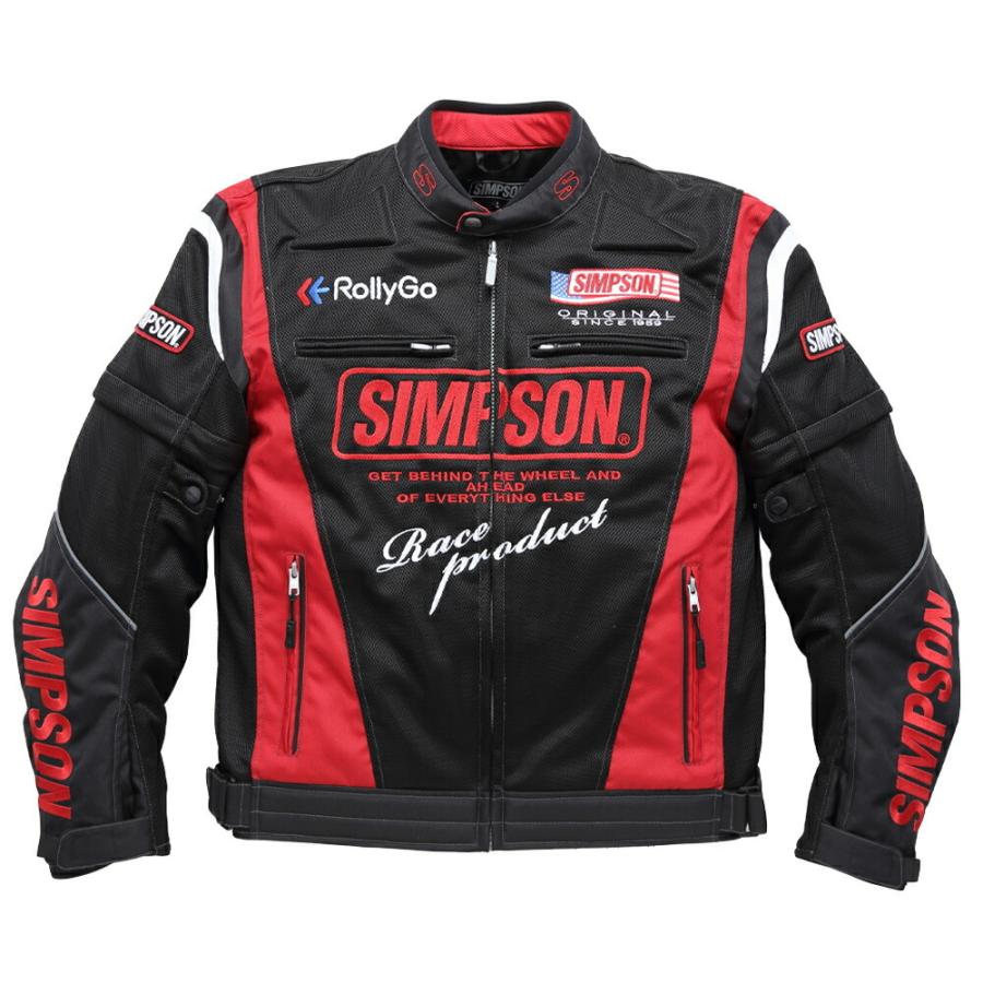 SIMSPON シンプソン バイクジャケット メッシュジャケット レッド