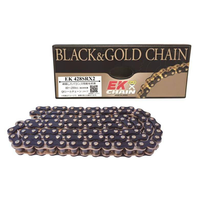 江沼チェーン 4571291788244 EK チェーン 428SR－X2 BK／GP 138L MLJ