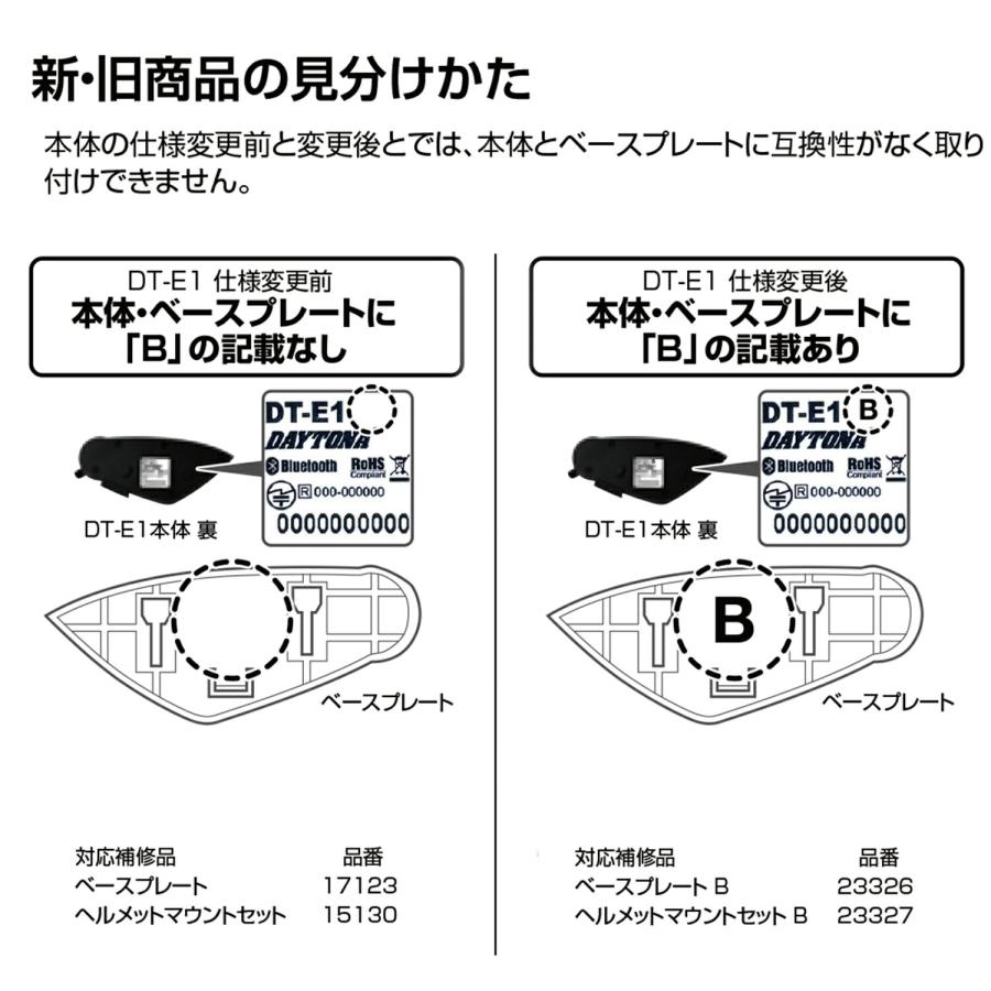 29日クーポン配布 デイトナ DAYTONA バイク用 インカム DT-E1用 補修品 ヘルメットマウントセットB 23327｜moto-zoa｜02