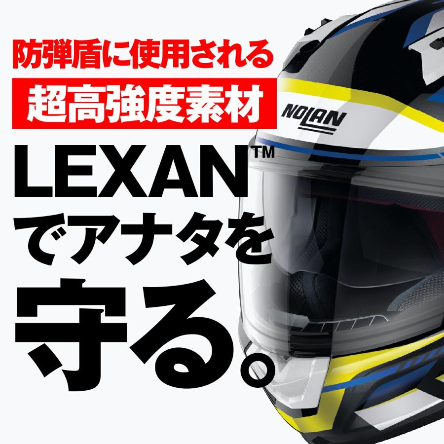 12日クーポンあり NOLAN(ノーラン) バイク用 ヘルメット フルフェイス Lサイズ(59-60cm) N60-6 LANCER(ブルー＆イエロー/64) 33253｜moto-zoa｜03