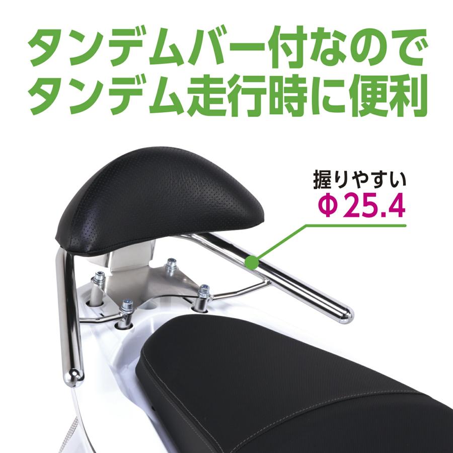 KITACO（キタコ） バイク用 タンデムバックレスト タンデムバー付