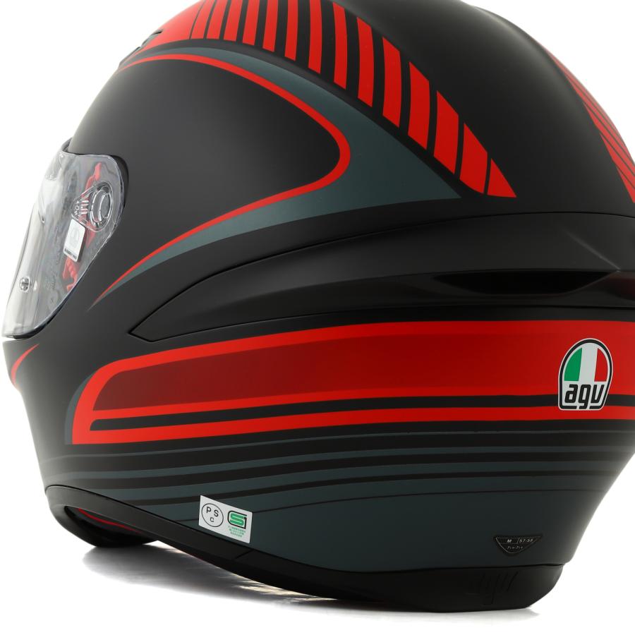 AGV(エージーブイ) バイクヘルメット K1 S WARMUP MATT BLACK/RED (ウォームアップ マットブラック/レッド) Sサイズ (55-56cm) 18394007025-S｜moto-zoa｜08