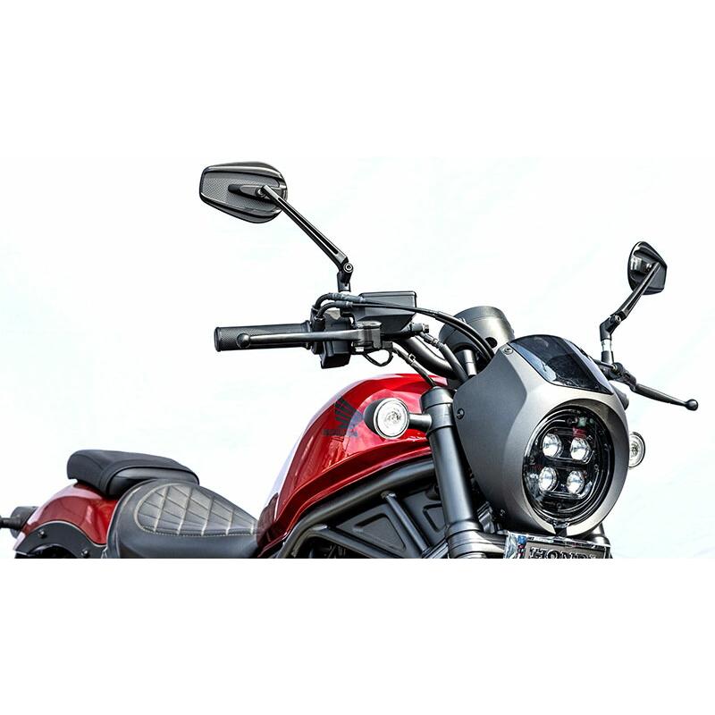 KIJIMA（キジマ） バイク用 ミラー TECH11 オーバルエッジ ロング