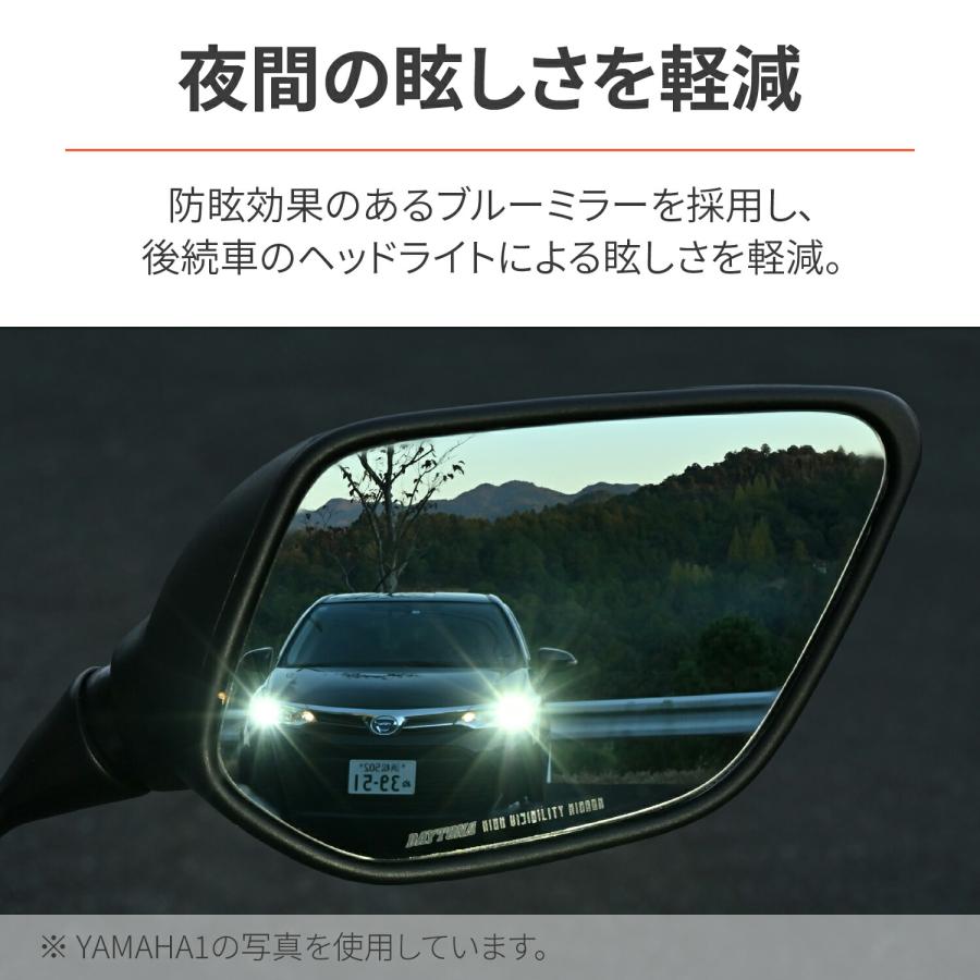 DAYTONA（デイトナ） ハイビジミラー バイク用 ミラー 貼り付けタイプ