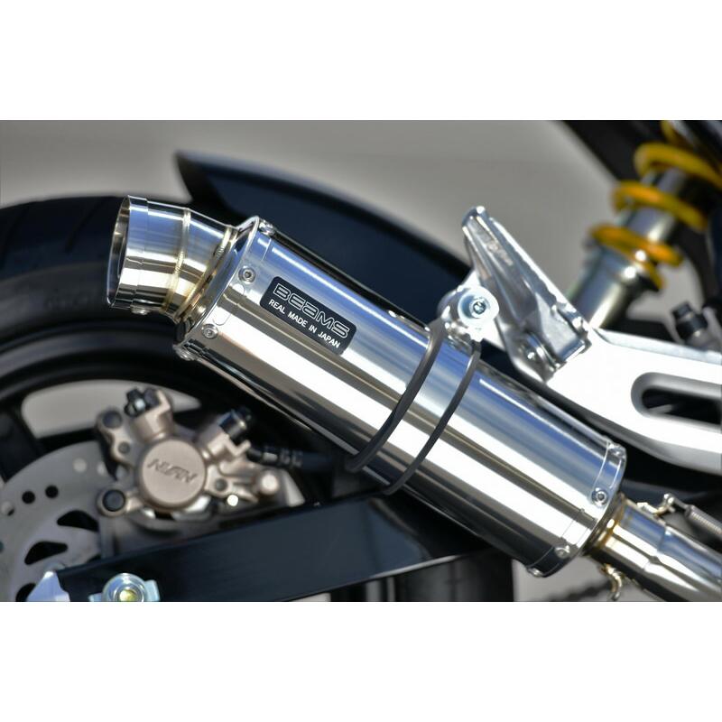 ビームス BEAMS バイク用 フルエキゾーストマフラー R-EVO ステンレスサイレンサー 政府認証 JMCA GROM グロム 2021〜 2BJ-JC92 G1001-53-008｜moto-zoa｜02