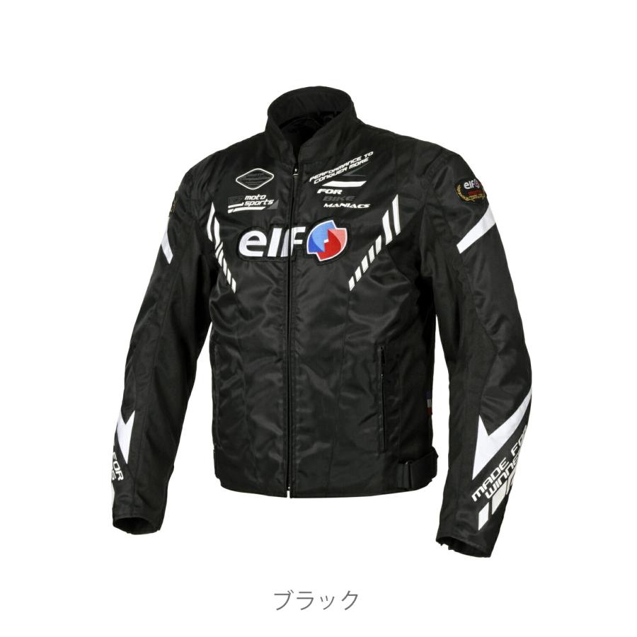 elf moto sports バイクジャケット 黒 elf MOTO SPORTS ブラックジャケット Mサイズ