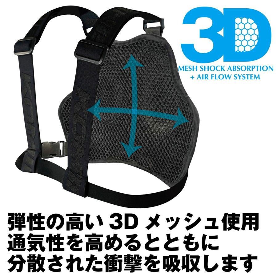 コミネ（Komine） バイク用 上半身 胸 (KK-906 ドライカーボンチェスト 