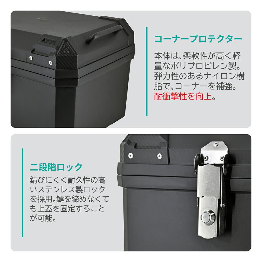 リード工業 LEAD バイク用 リアボックス トップケース 軽量 大容量 45L