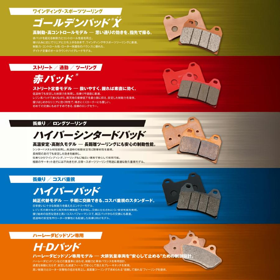 専用 DAYTONA（デイトナ） バイク ブレーキパッド ゴールデンパッドX