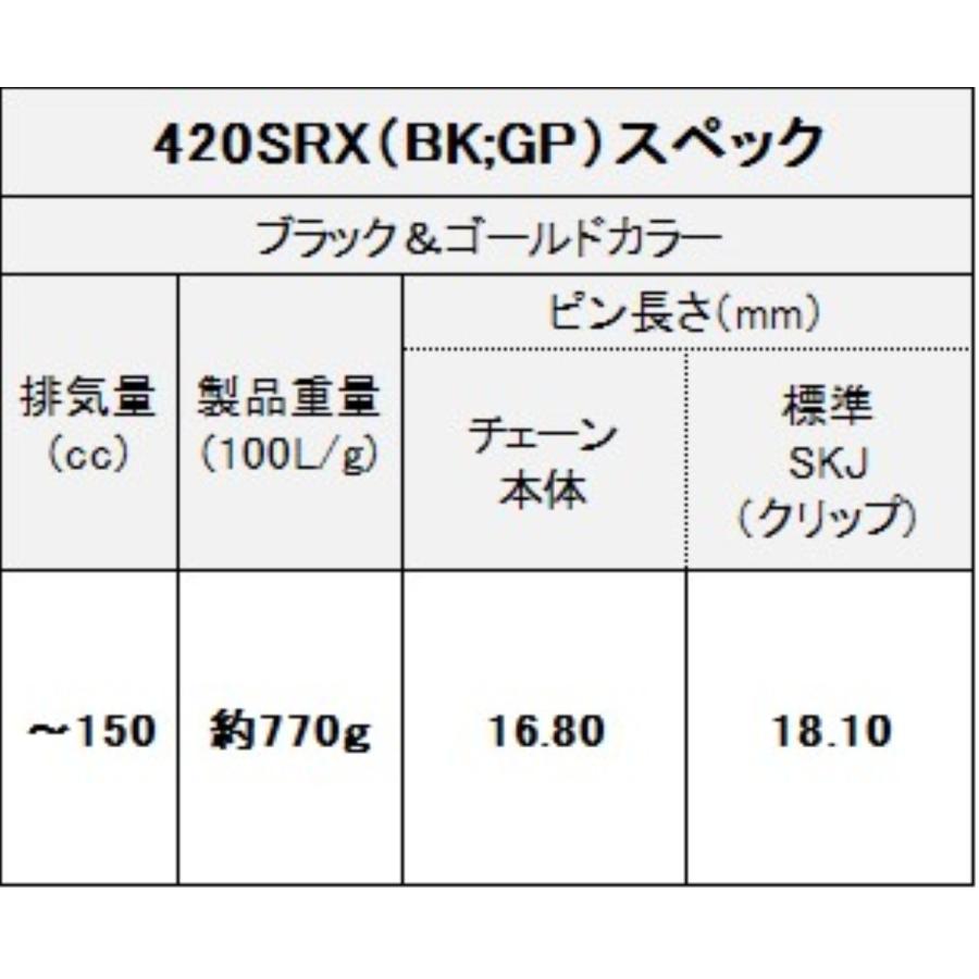 EKチェーン 江沼チェーン バイク用チェーン 420SR-X ブラック