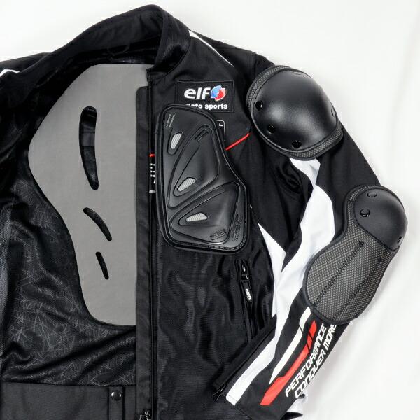 elf モータースポーツ ジャケット 黒 elf フラッグシップ Flagship エルフ バイク用 春夏