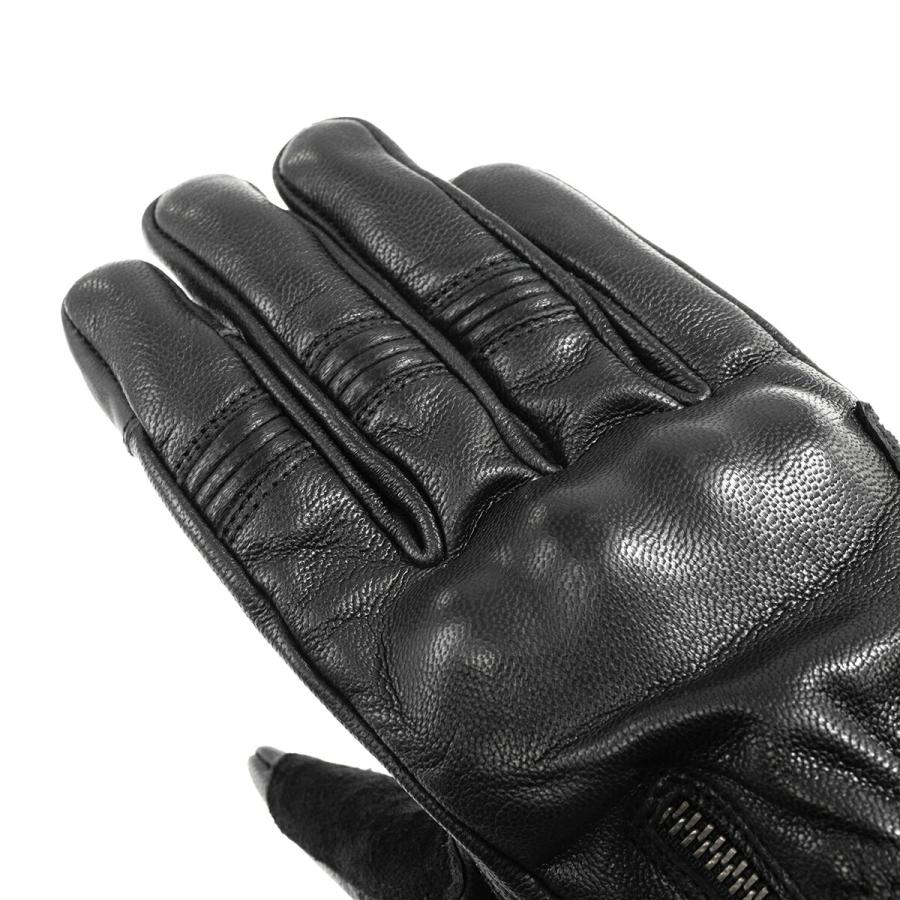 KOMINE バイク用 レザーグローブ Mサイズ ブラック コミネ（Komine） バイク用 オールシーズン 本革 ゴートレザー