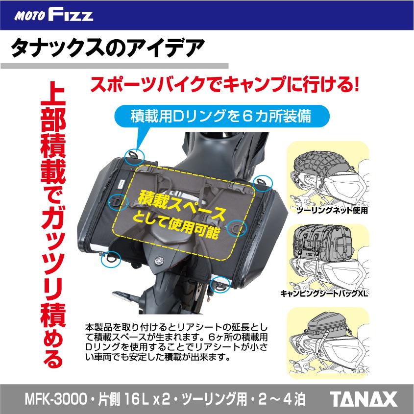 TANAX（タナックス） バイク用バッグ サイドバッグ カービングシェル