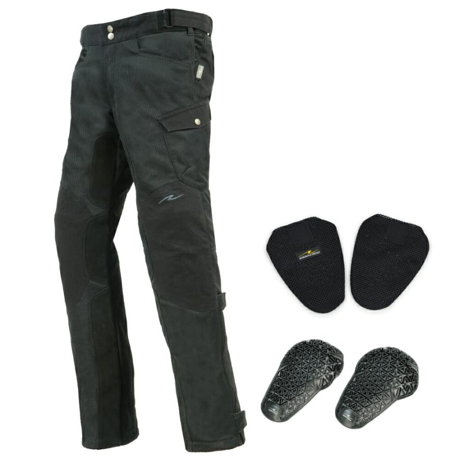 ラフアンドロード　メッシュパンツ　ルーズフィット (ブラック) バイク 春夏 ラフ＆ロード ROUGH&ROAD バイク用 メッシュパンツ RR7519LF