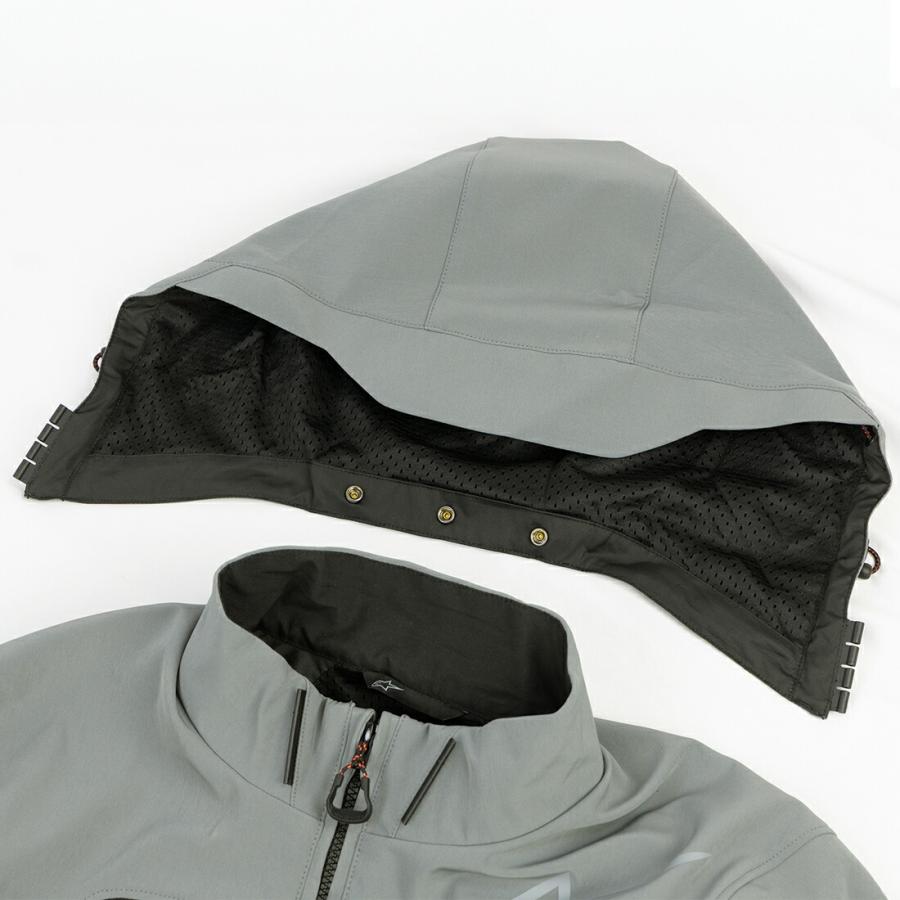 ROUGH&ROAD (ラフ&ロード) バイク用 ジャケット R3302626 Alpinestars × ROUGH&ROAD クルーパーカ エア Asia グレーシルバー R3302626GYV_7