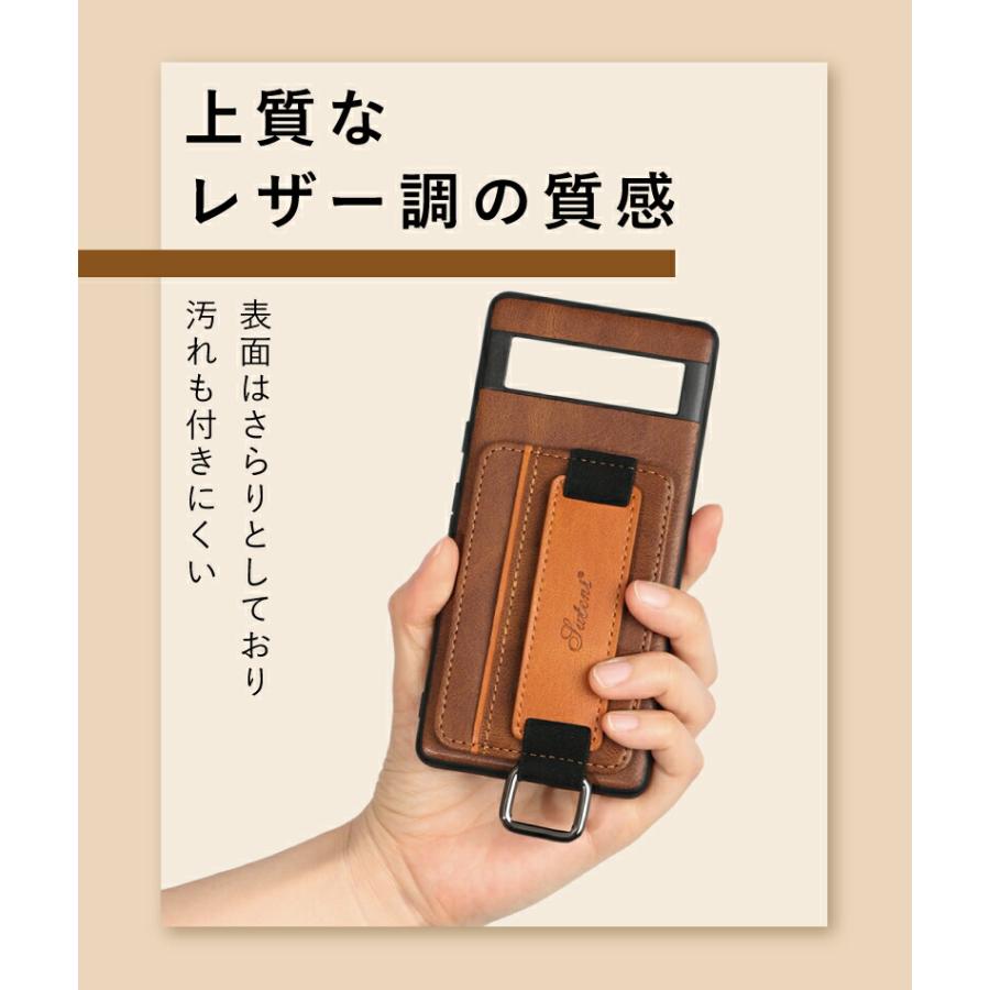 Google Pixel 7a ケース ピクセル7a 背面収納 バンド レザー カード