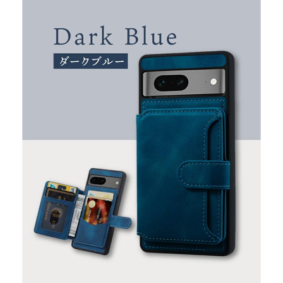 Google Pixel 7a ケース ピクセル7a 背面収納 レザー カードポケット