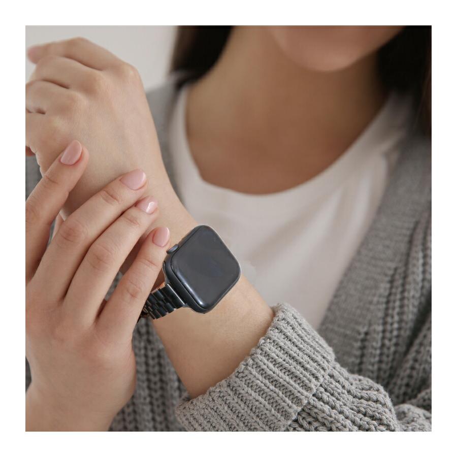 Apple Watch バンド ステンレス レディース アップルウォッチ シルバー 