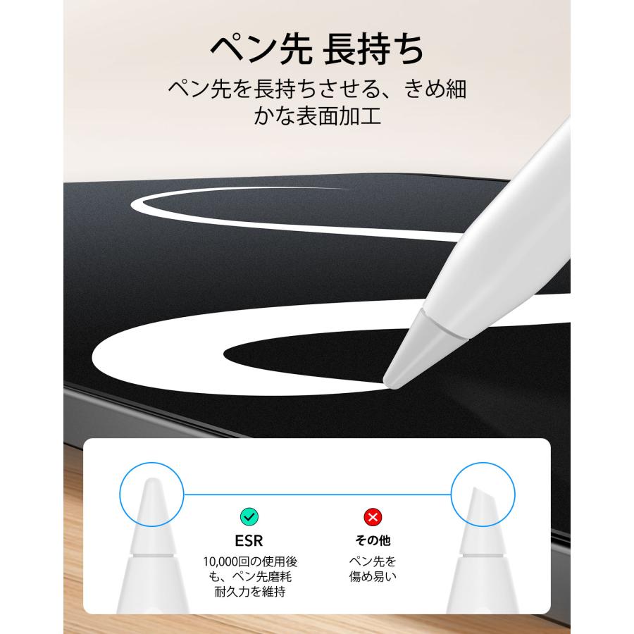 2枚セット ESR 2024 iPad Pro13 ペーパーライクフィルム 貼り付け