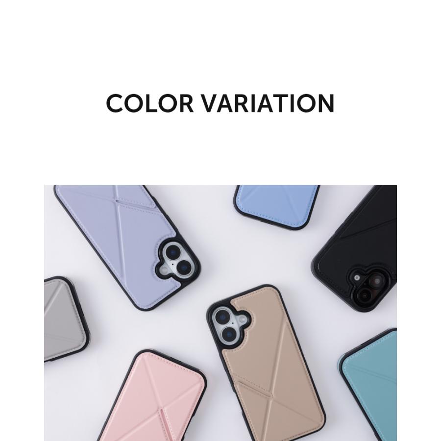 iPhone 17 Air 16e 16 ケース カバー スタンド カード収納 シンプル 縦