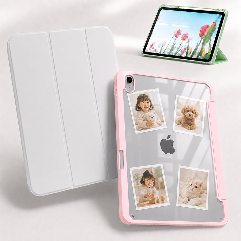 iPad A16 ケース ペンシル収納 11インチ Air M4 M3 M2 背面クリア 10.9