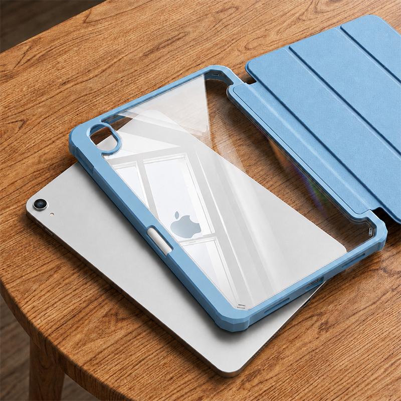 iPad A16 ケース ペンシル収納 11インチ Air M4 M3 M2 背面クリア 10.9