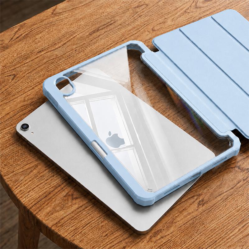 iPad A16 ケース ペンシル収納 11インチ Air M4 M3 M2 背面クリア 10.9