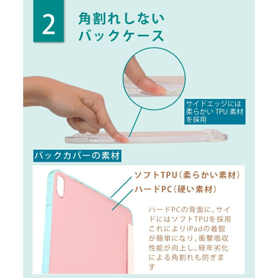 ソフトエッジで角割れしないiPadケース 2022 Air5 第5世代 ケース