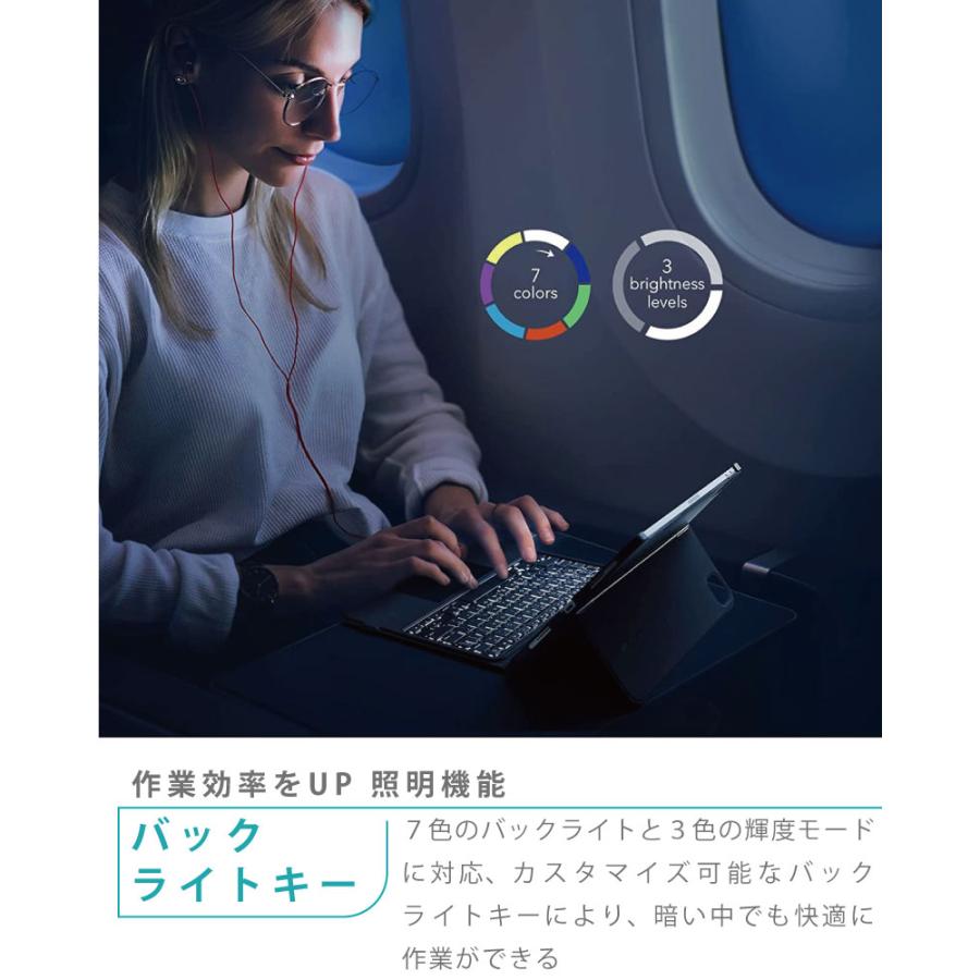 ESR iPad Air5 ケース 10.9インチ 第5世代 2021 4 pro 11インチ キーボード付き 第2世代 第3世代 アイパッド Keyboard カバー タッチパッド｜moto84｜09