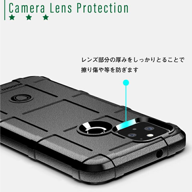 Google Pixel 耐衝撃 5a (5G) ケース TPU ソフト 衝撃に強い 背面 黒