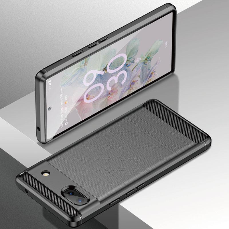 Google Pixel 6a ケース、フィルム付き Google Pixel ガラスフィルムセット 6a ケース ソフト ハニカム構造 耐