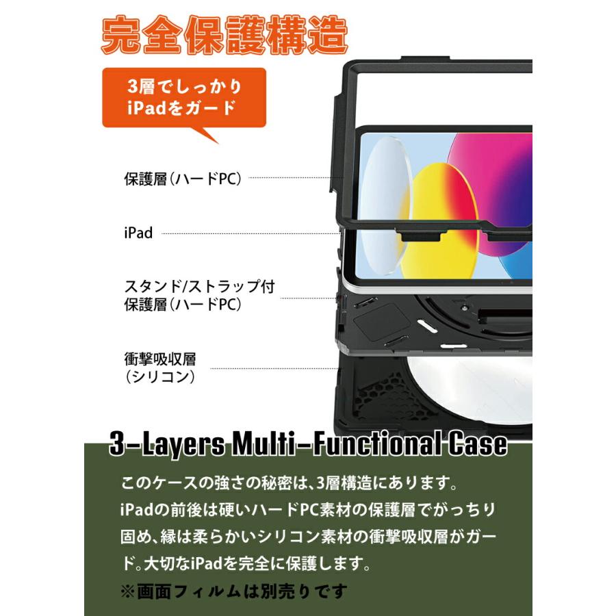 iPad ケース 耐衝撃 2022 10.9 第10世代 2021 第9世代 第8世代 10.2