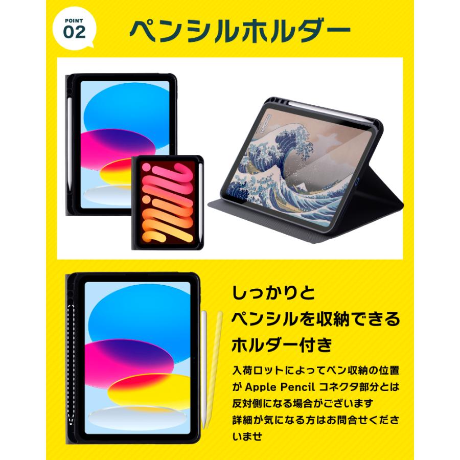 絵画 iPad ケース 第10世代 10.9インチ 第9世代 10.2インチ miniA17