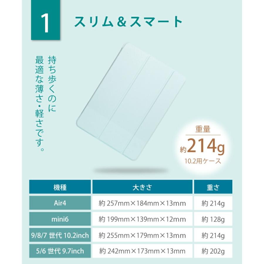 ガラスフィルムセット】 角割れしないiPadケース mini6 Air5 Air4 第9